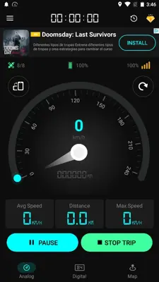 GPS Speedometer android App screenshot 1