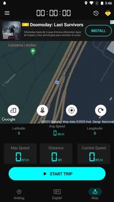 GPS Speedometer android App screenshot 2